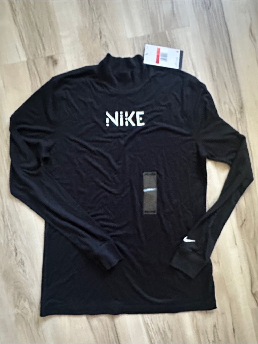 Nike Black Long Sleeve Mock Neck Training Top NWT​